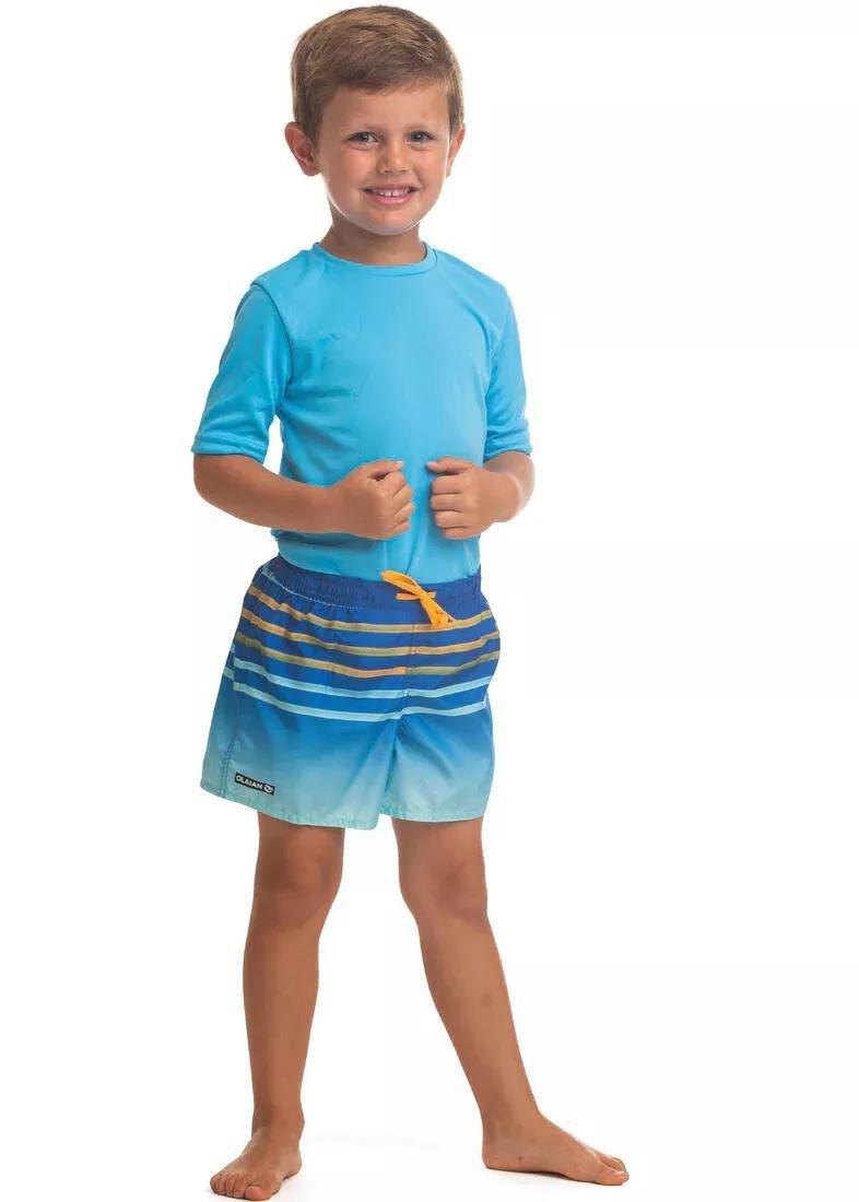 Kids Boys Swim Shorts - 100 Striped, Red, , large image number 10