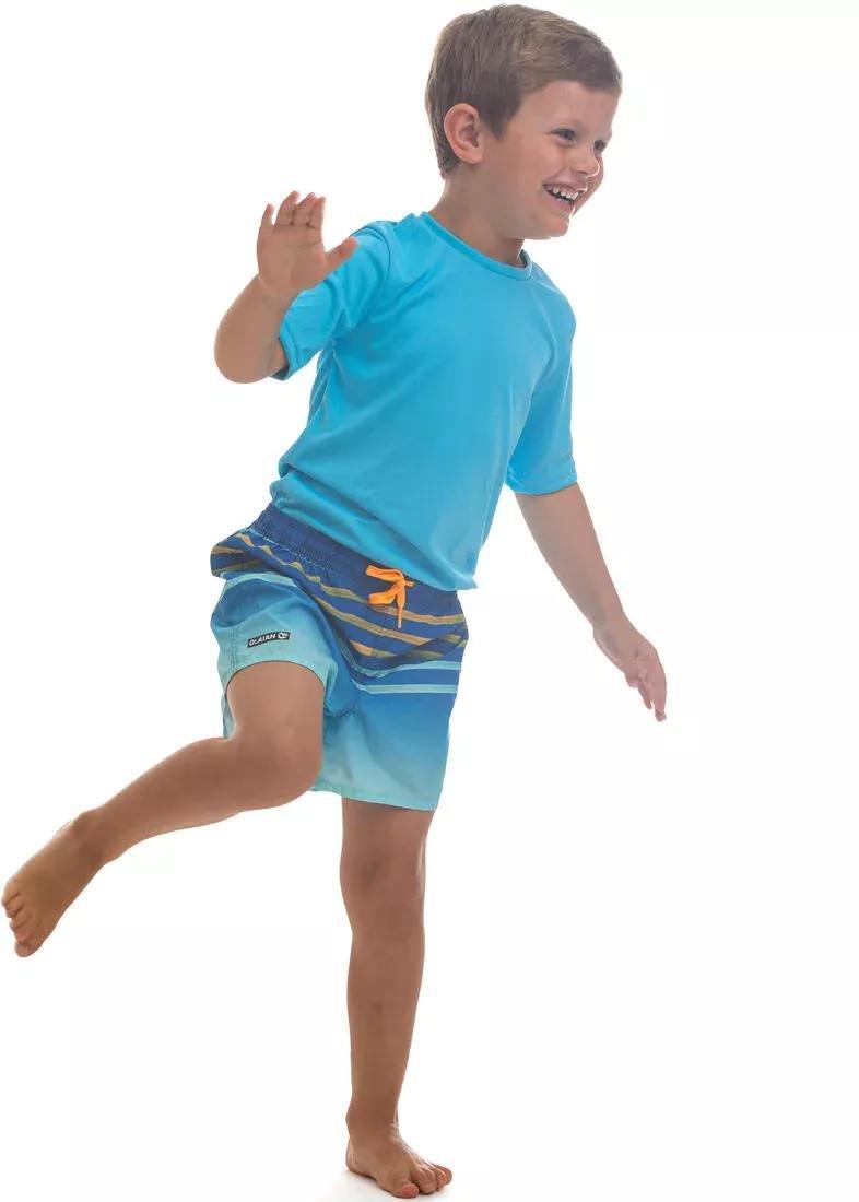 Kids Boys Swim Shorts - 100 Striped, Red, , large image number 12