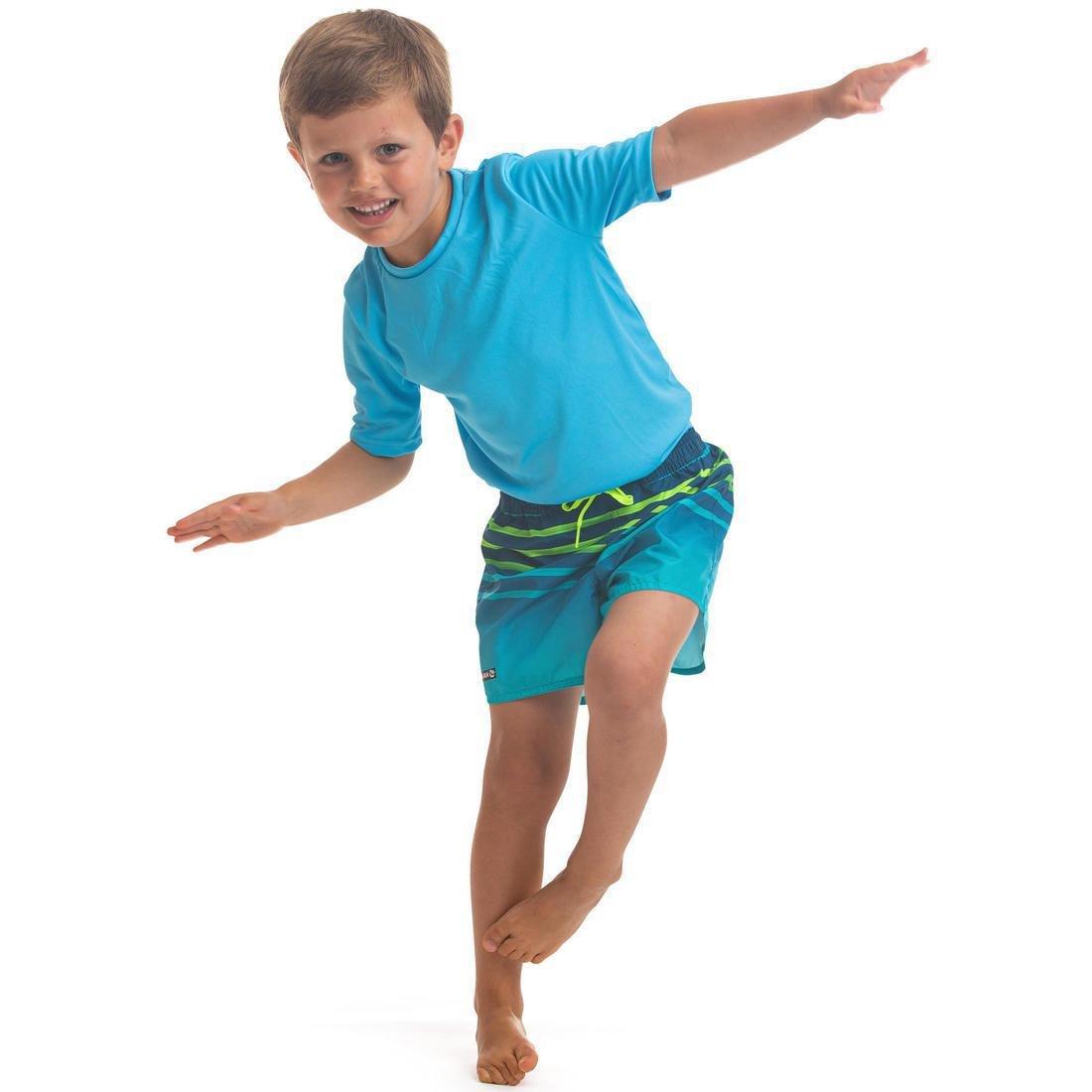 Kids Boys Swim Shorts - 100 Striped, Red, , large image number 13
