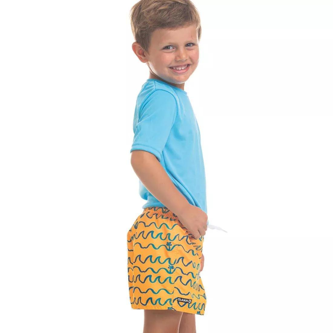 Kids Boys Swim Shorts - 100 Striped, Red, , large image number 14