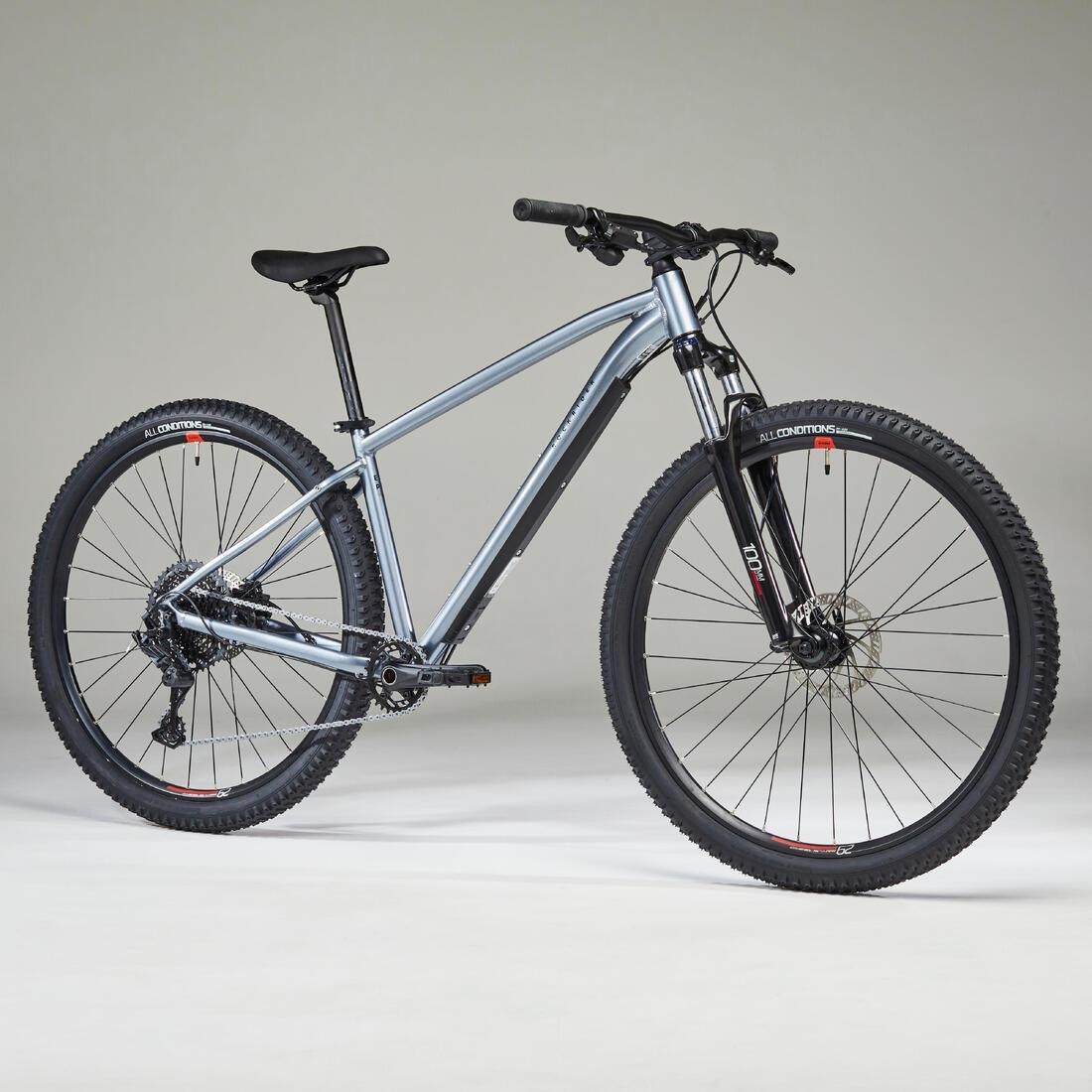 ROCKRIDER - 29 Inch Touring Mountain Bike Explore 520, Grey