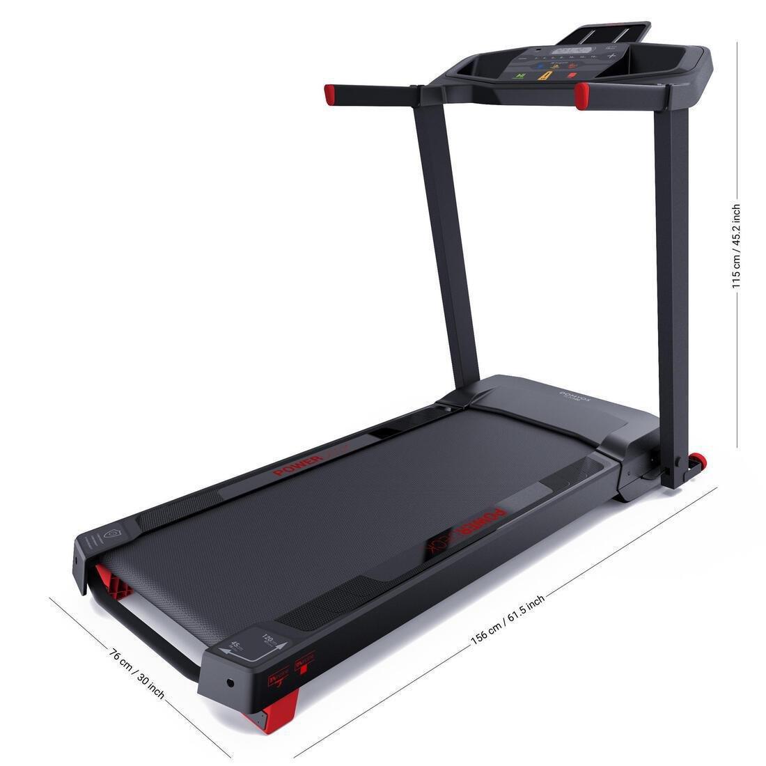 DOMYOS - Smart Compact Treadmill Run100E - 14 Km/H, 45 X 120 Cm