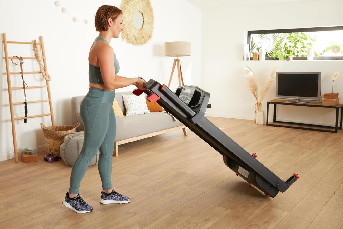 DOMYOS - Smart Compact Treadmill Run100E - 14 Km/H, 45 X 120 Cm