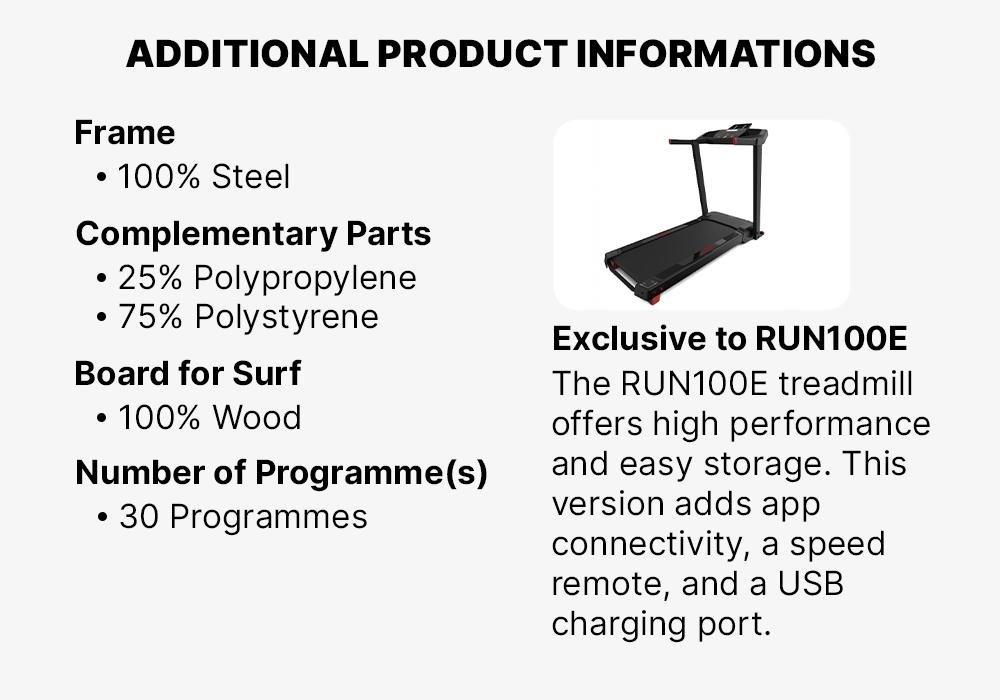 Smart Compact Treadmill Run100E - 14 Km/H, 45 X 120 Cm, No Color, medium