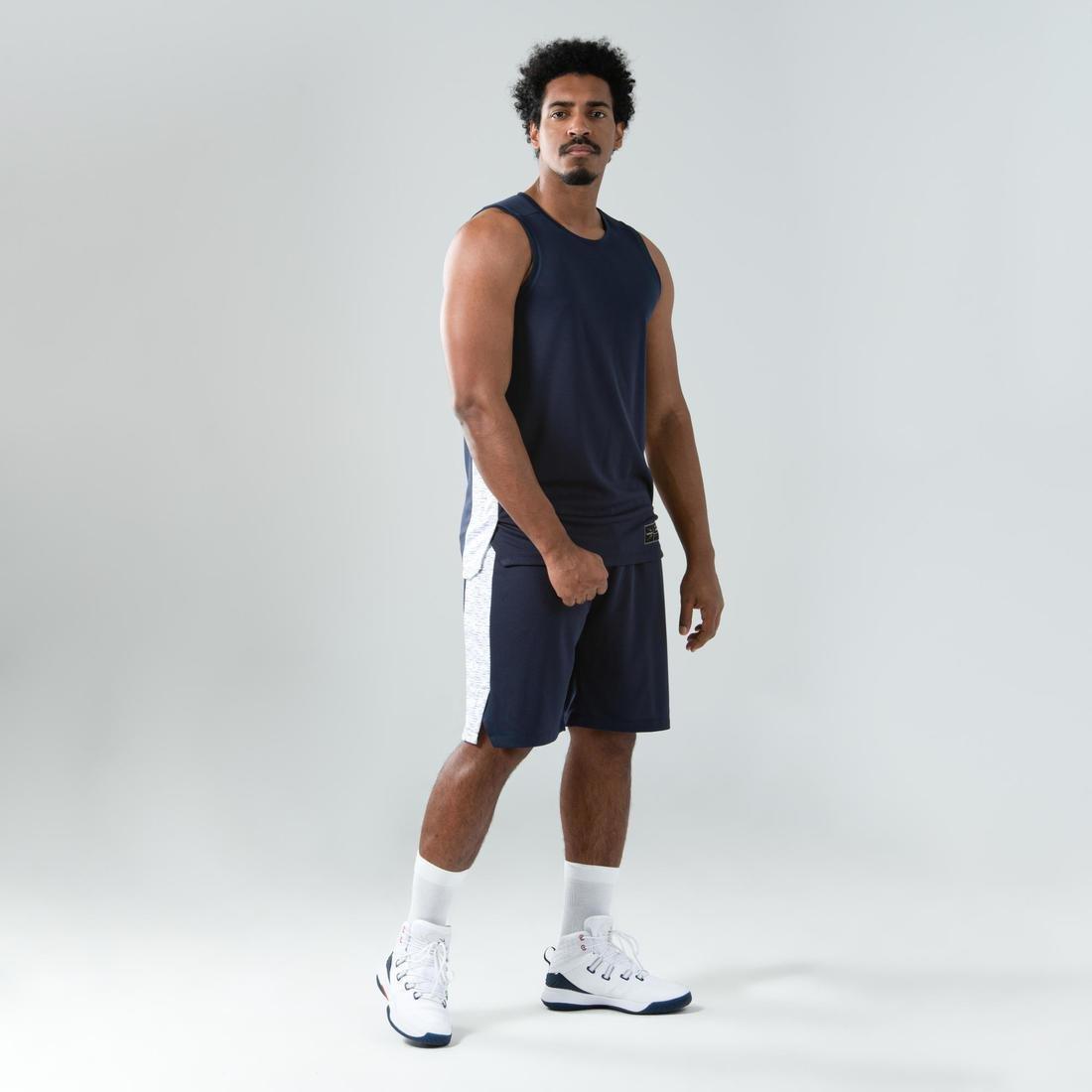 Men's Basketball Shorts SH500, Black, No Color, large image number 6