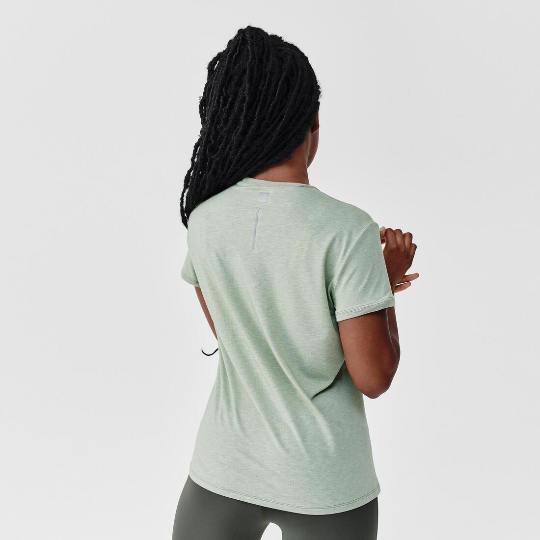 Women Soft And Breathable Running T-Shirt, Khaki, No Color, large image number 9