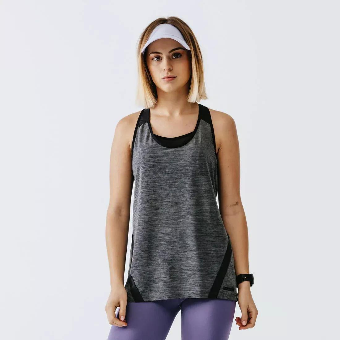 ASH KHAKI GREEN Women's Running Lightweight Tank Top Light, , large image number 3