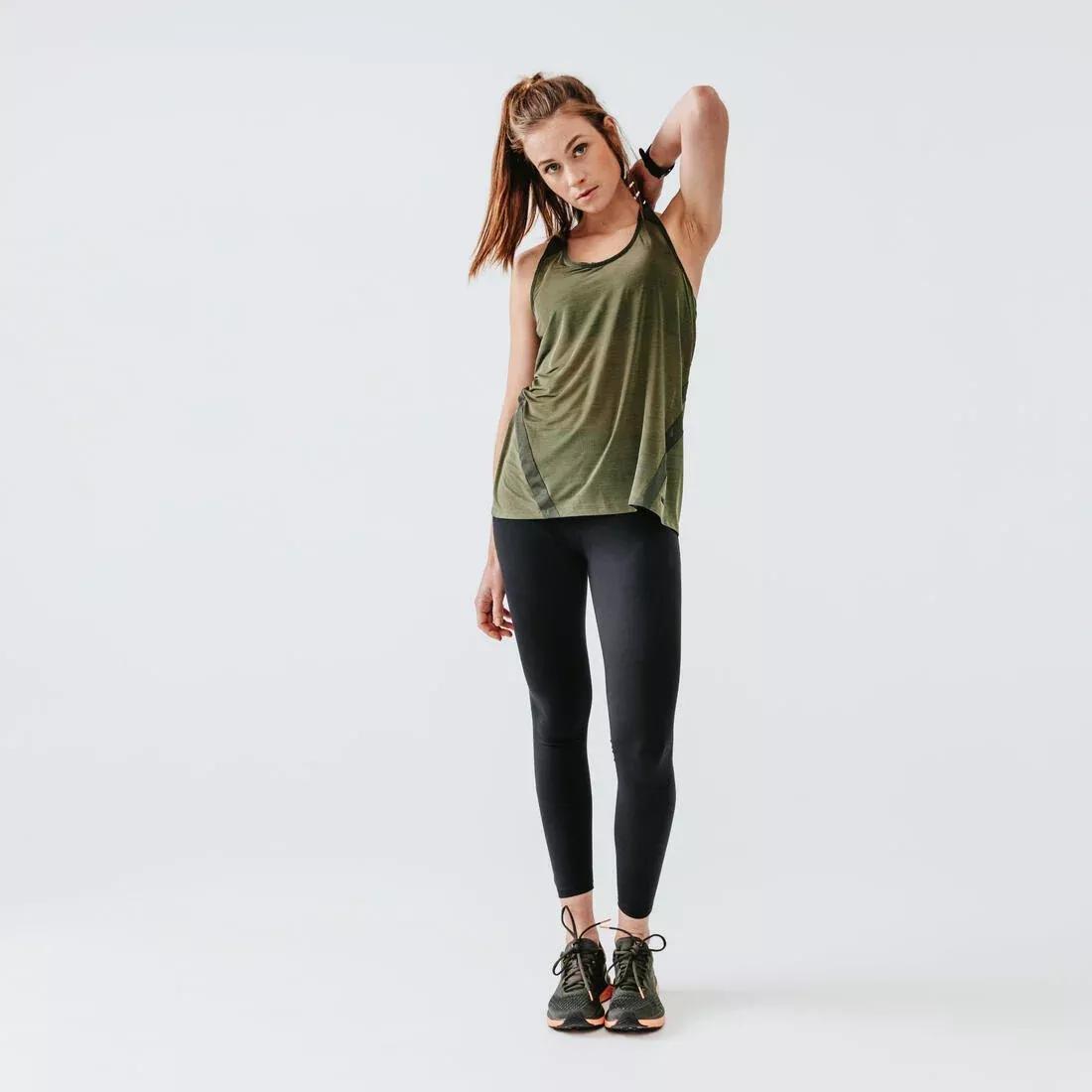 ASH KHAKI GREEN Women's Running Lightweight Tank Top Light, , large image number 9