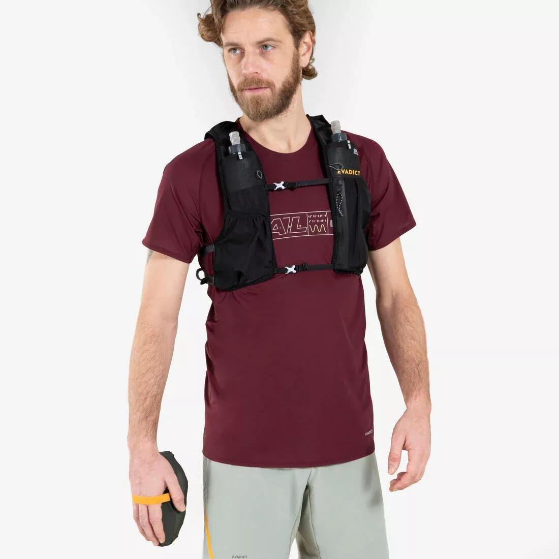 BLACK Unisex Running Vest 5L With Water Bladder, No Color, large image number 4