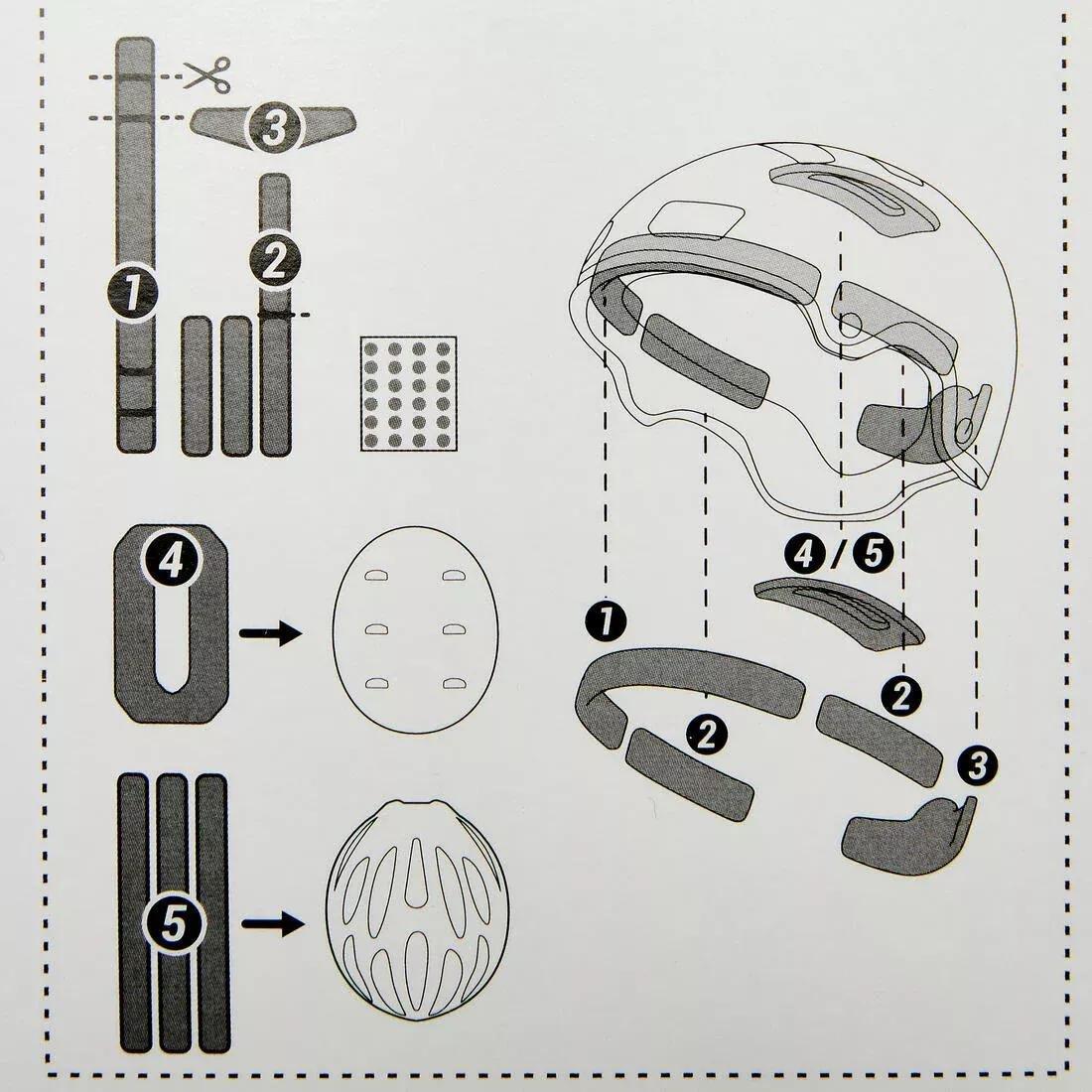 Helmet Foam Pad Set, Black, No Color, large image number 4