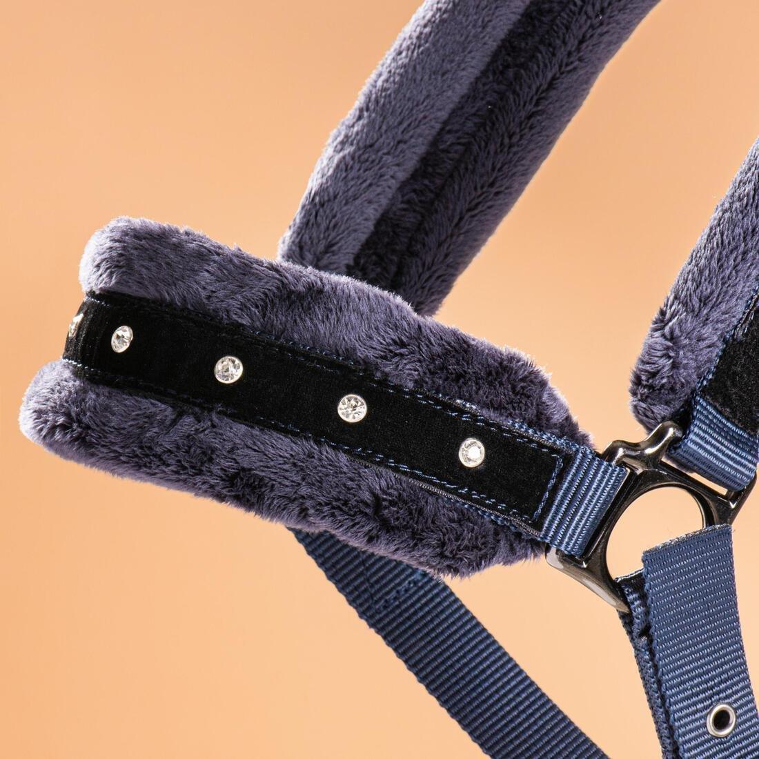 Horse Riding Halter And Leadrope Set For Horse And Pony, Navy, 5401_000, large image number 3