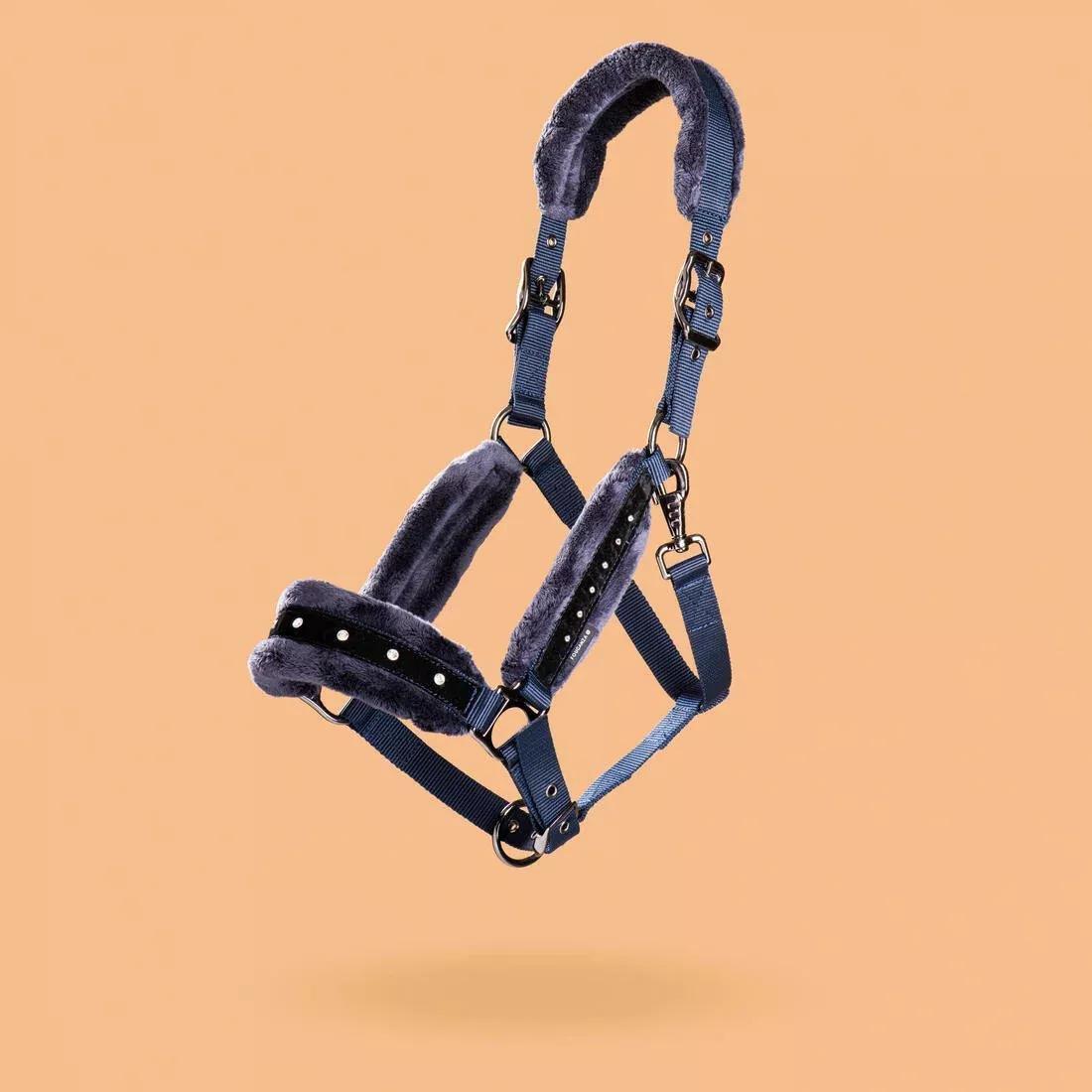 Horse Riding Halter And Leadrope Set For Horse And Pony, Navy, 5401_000, large image number 5