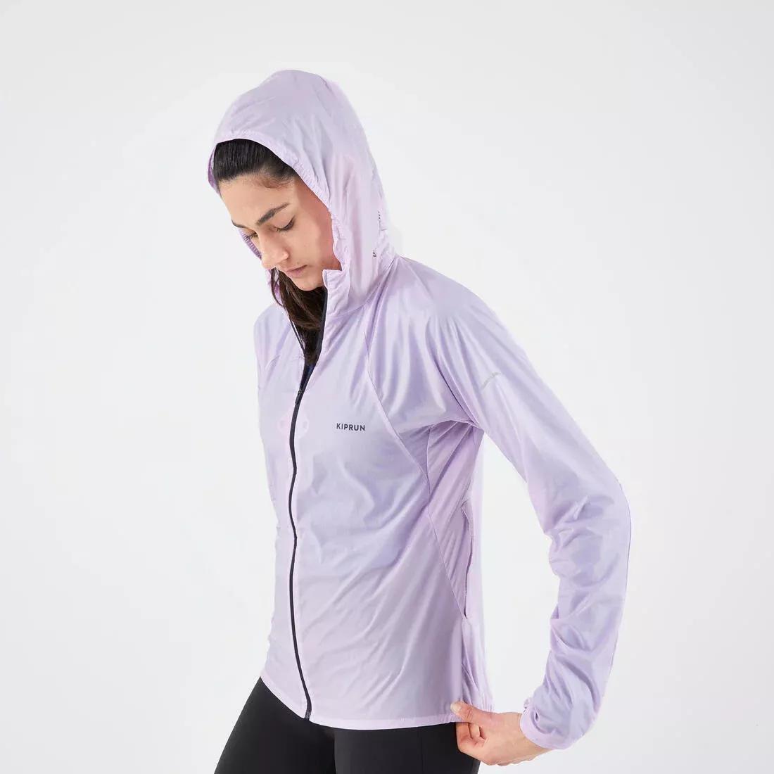 SLATE GREY Women's Running & Trail Running Windproof Jacket - KIPRUN Run 900 Wind - Lilac, , large image number 3