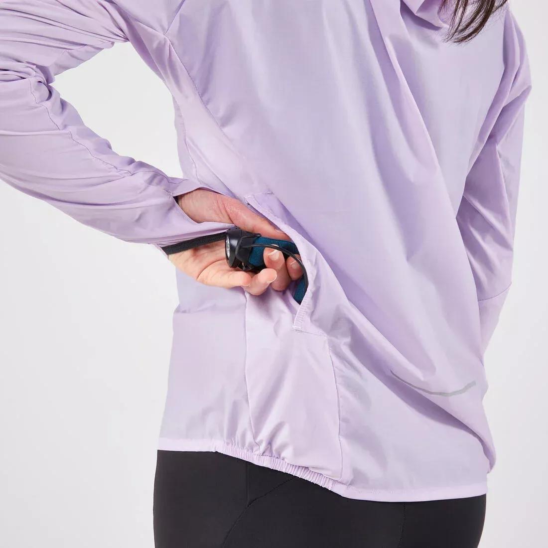 SLATE GREY Women's Running & Trail Running Windproof Jacket - KIPRUN Run 900 Wind - Lilac, , large image number 4