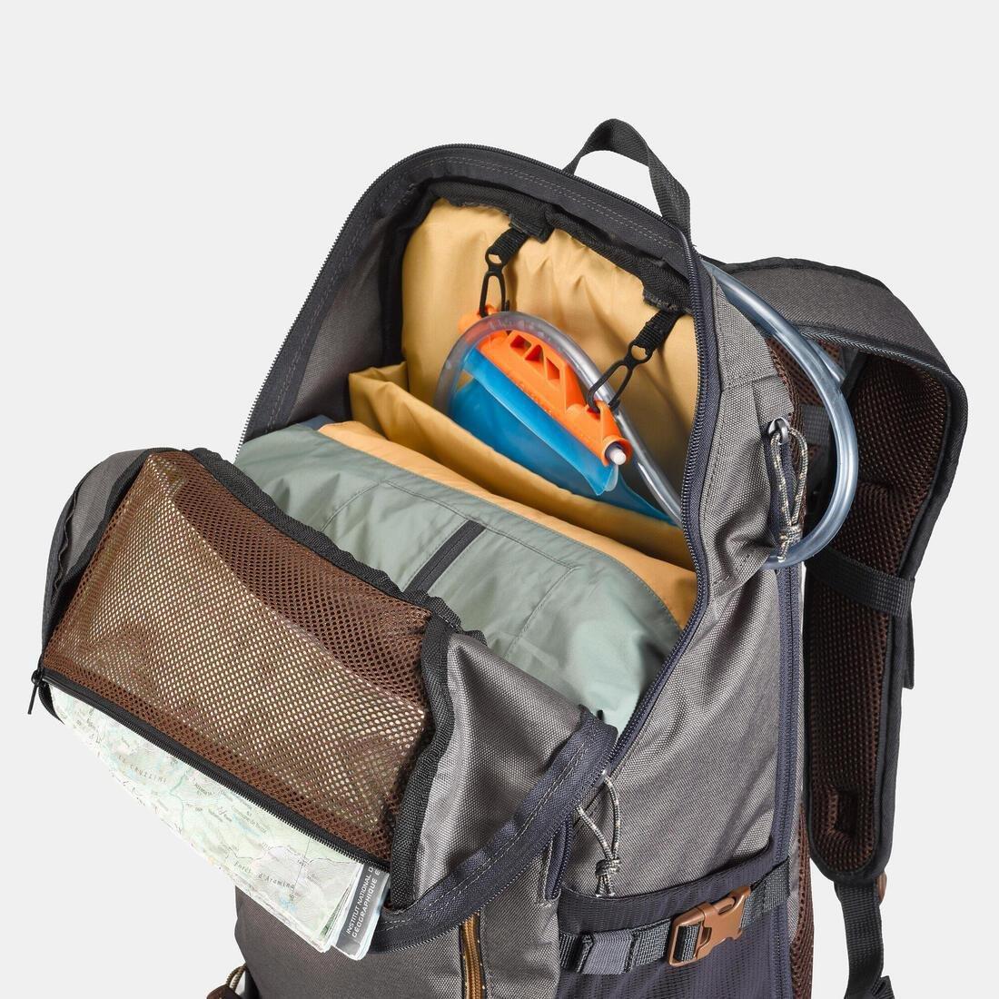 Country Walking Backpack - Nh500 - , Green Grey, No Color, large image number 4