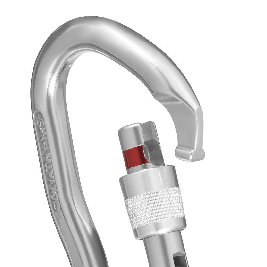 DEFAULT HMS MOUNTAINEERING AND CLIMBING SCREWGATE CARABINER GOLIATH SECURE, No Color, large image number 1