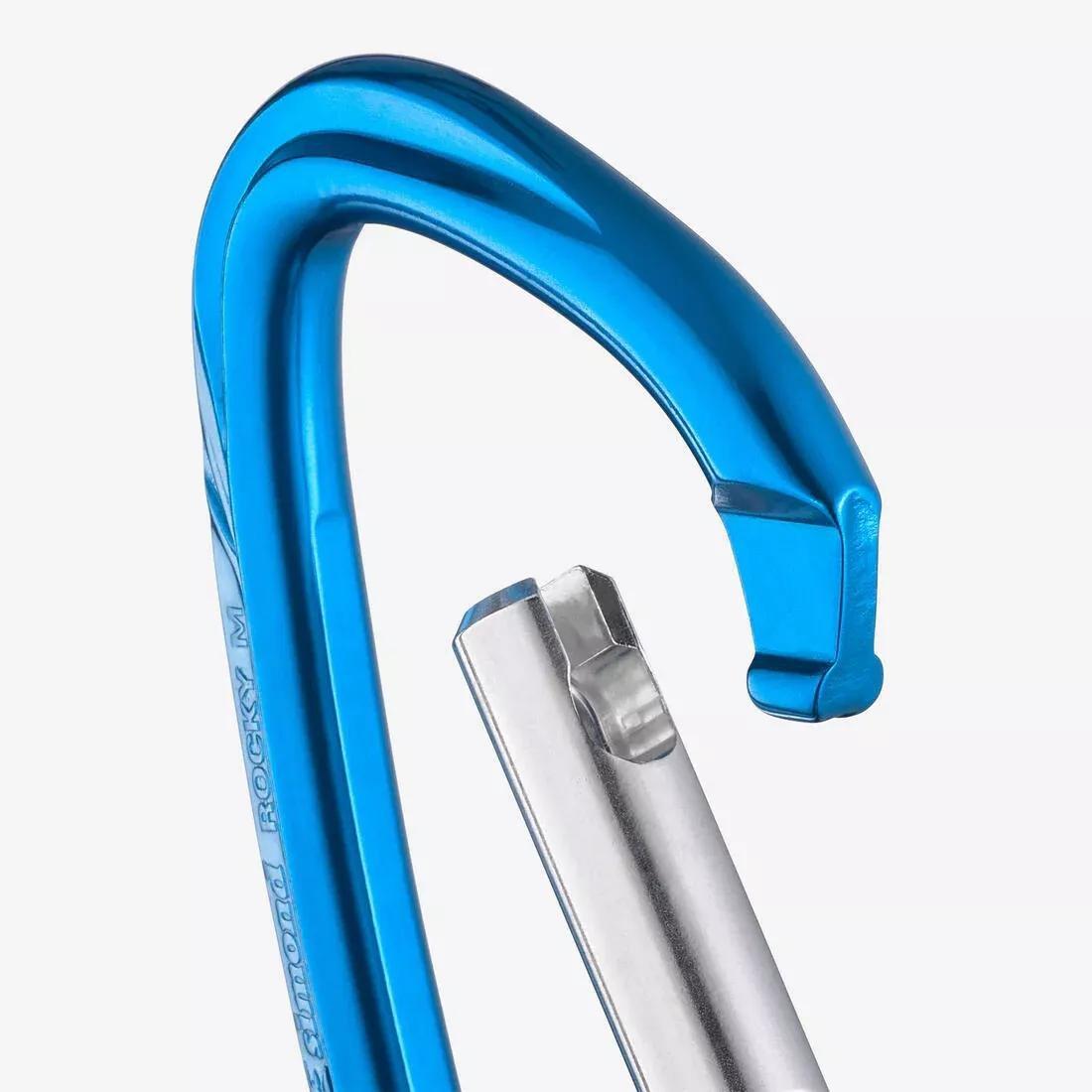 Pack 5 Quickdraws For Mountaineering And Climbing Klimb 11 cm, Blue, No Color, large image number 2