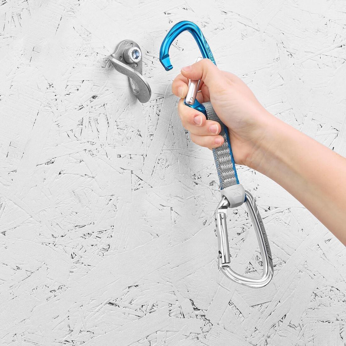 Pack 5 Quickdraws For Mountaineering And Climbing Klimb 11 cm, Blue, No Color, large image number 8