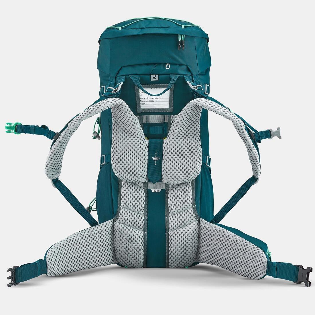 TEAL BLUE Children's Hiking/Trekking 40+10L Backpack MH500, No Color, large image number 3