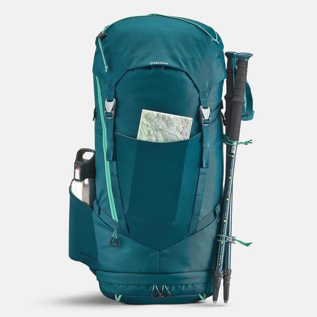 TEAL BLUE Children's Hiking/Trekking 40+10L Backpack MH500, No Color, large image number 4