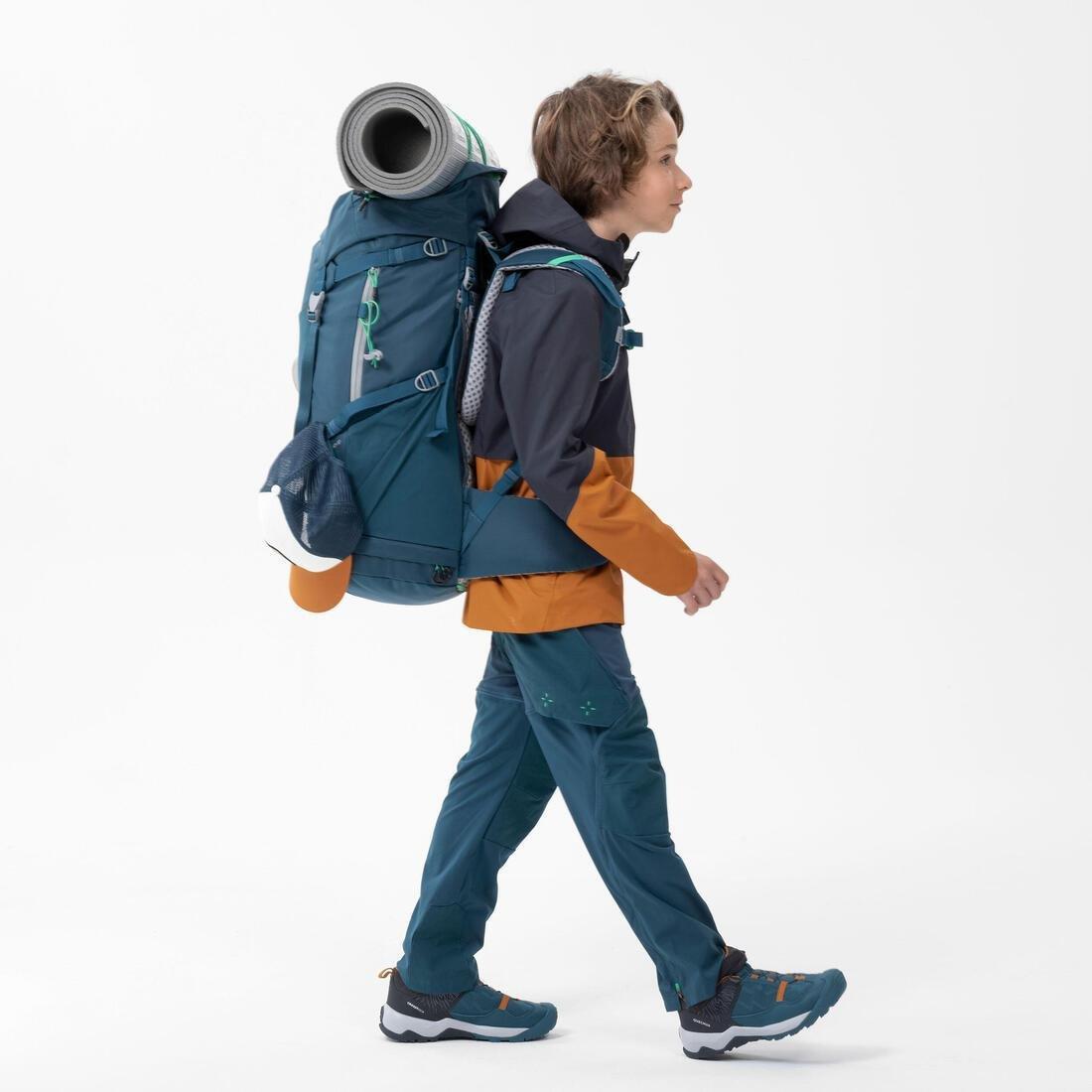 TEAL BLUE Children's Hiking/Trekking 40+10L Backpack MH500, No Color, large image number 6