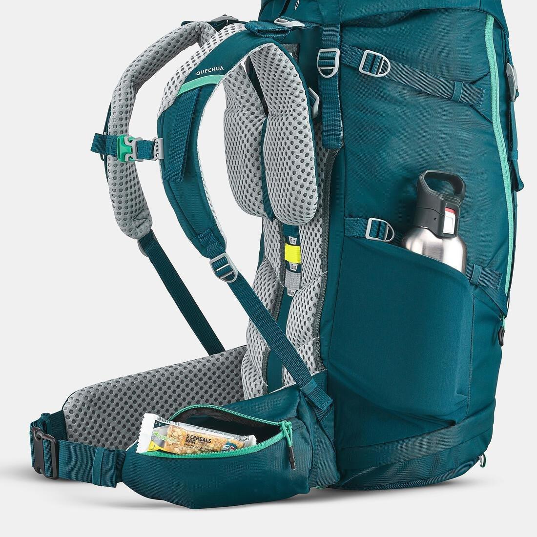 TEAL BLUE Children's Hiking/Trekking 40+10L Backpack MH500, No Color, large image number 9
