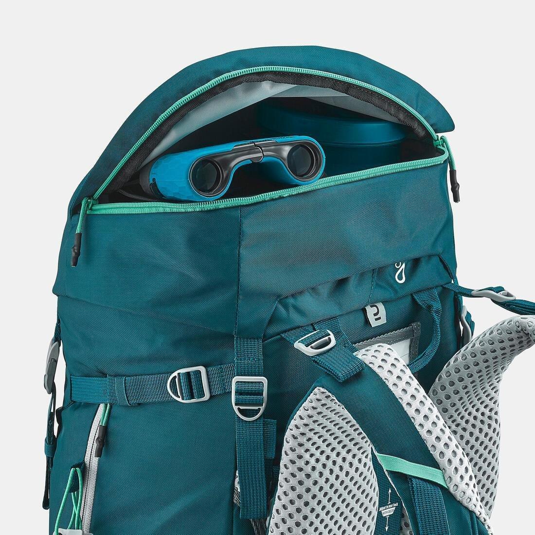 TEAL BLUE Children's Hiking/Trekking 40+10L Backpack MH500, No Color, large image number 11