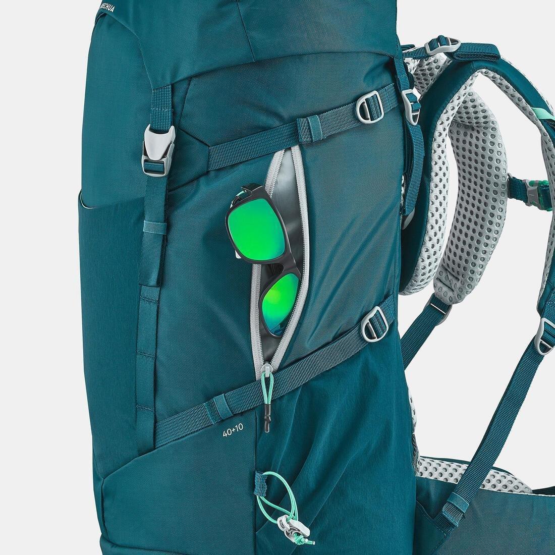 TEAL BLUE Children's Hiking/Trekking 40+10L Backpack MH500, No Color, large image number 12