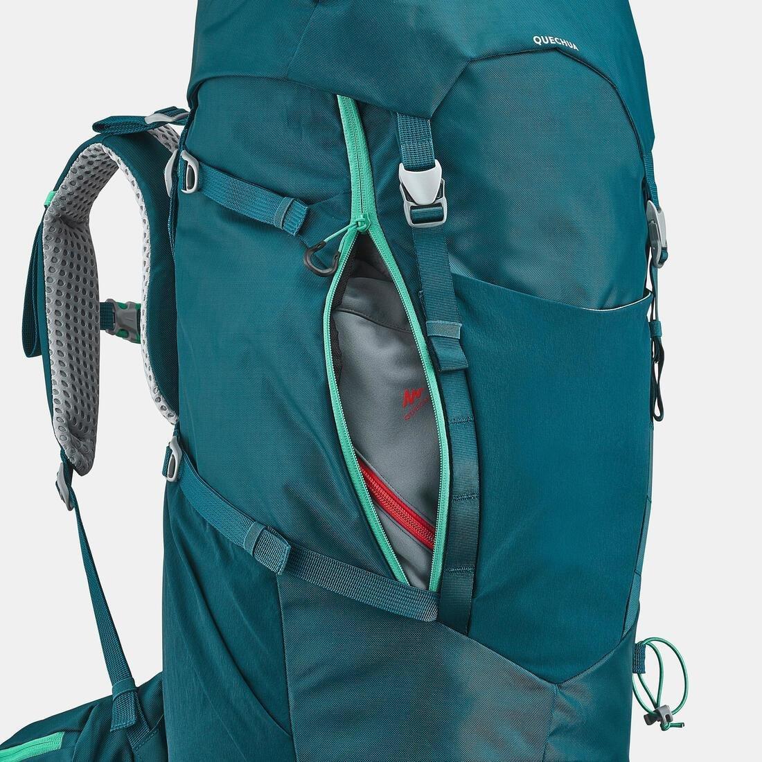 TEAL BLUE Children's Hiking/Trekking 40+10L Backpack MH500, No Color, large image number 13