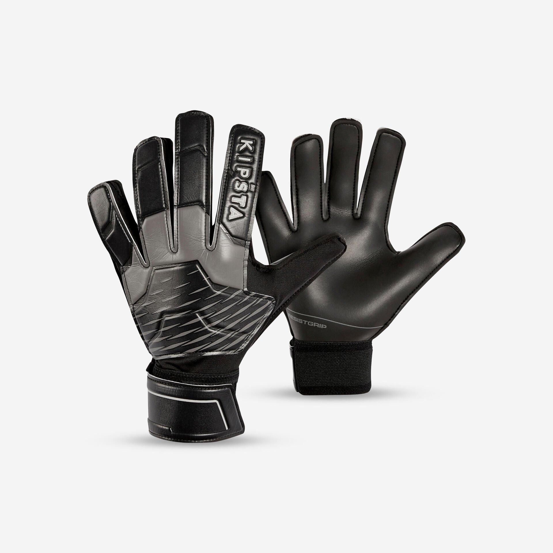 Adult Football Goalkeeper Gloves - F100 Resist, Black, No Color, large image number 0