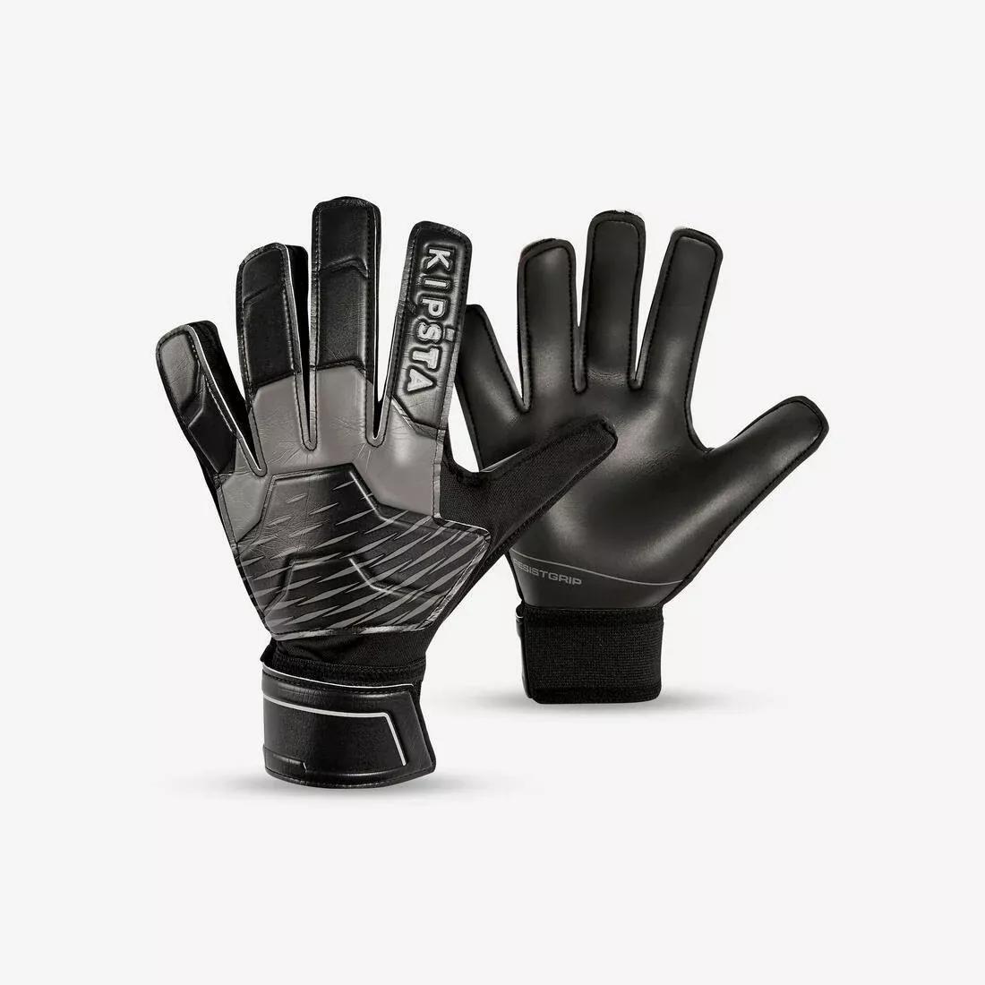 Adult Football Goalkeeper Gloves - F100 Resist, Black, No Color, large image number 1