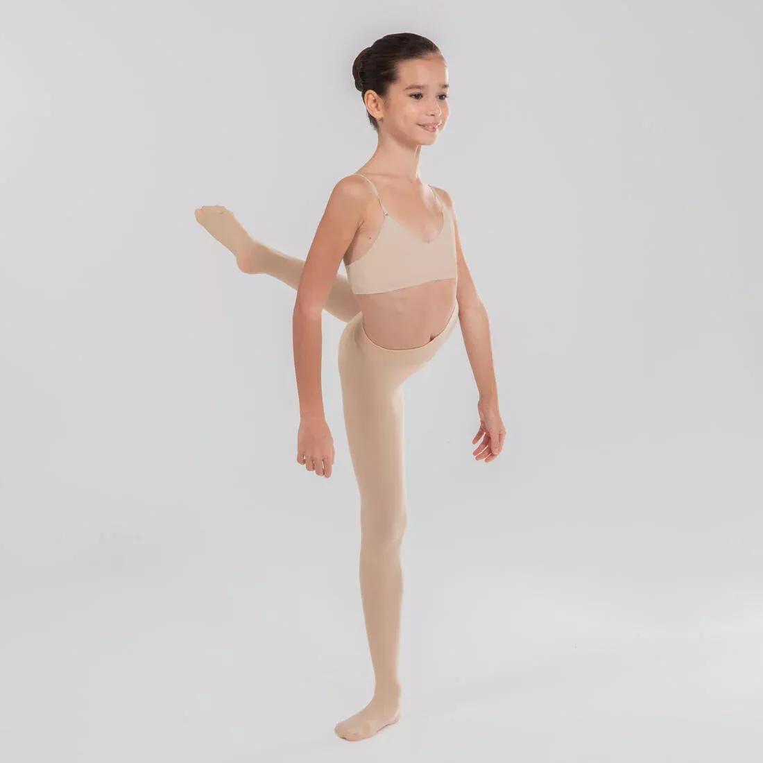 ULTRA WHITE Girls' Ballet Tights, No Color, medium