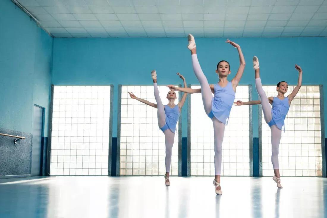 Kids Girls Footless Ballet Tights, Black, No Color, large image number 6