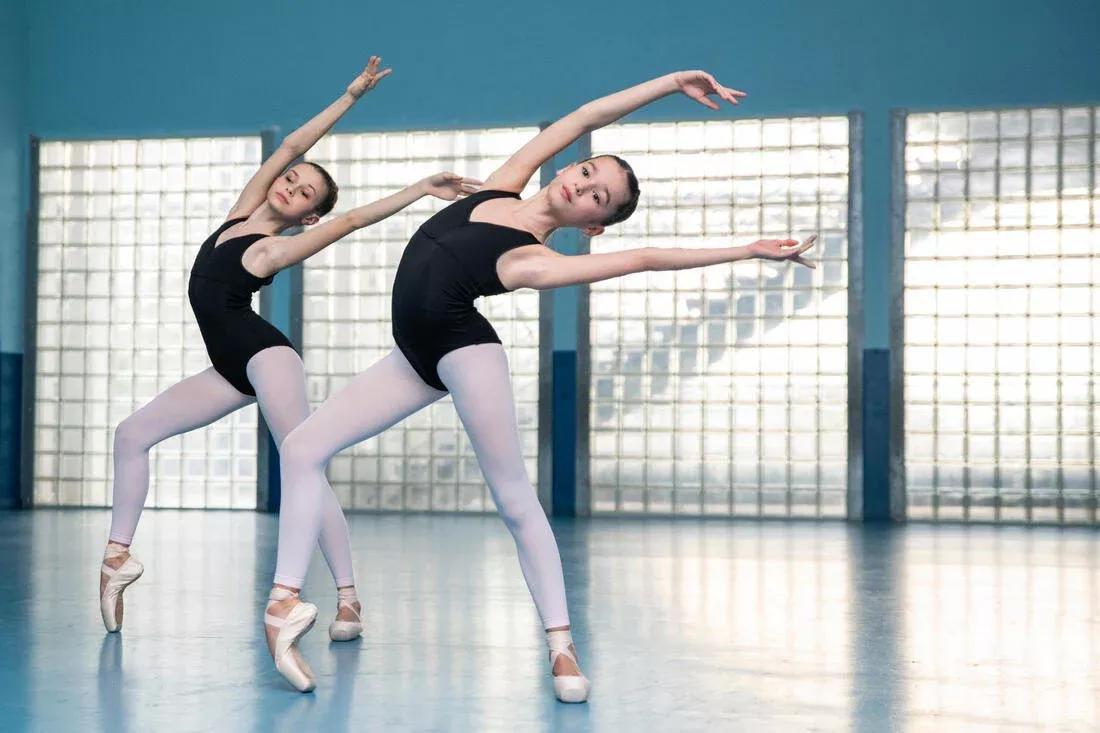 Kids Girls Footless Ballet Tights, Black, No Color, large image number 7