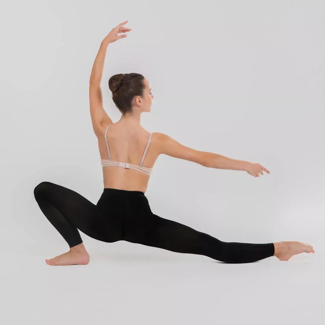 Kids Girls Footless Ballet Tights, Black, No Color, large image number 11