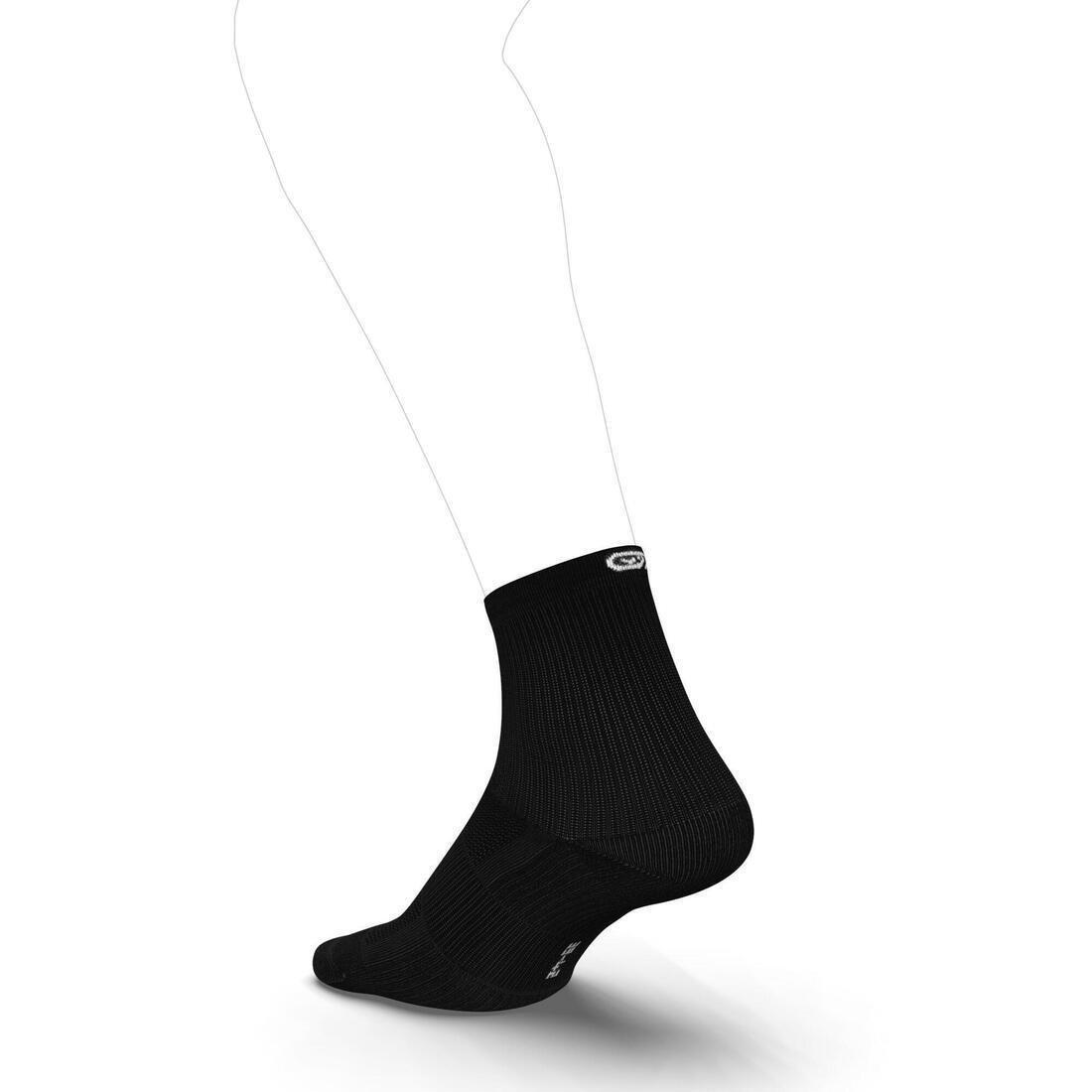 KIPRUN - Running Comfortable Mid-Height Socks 2-Pack, Black