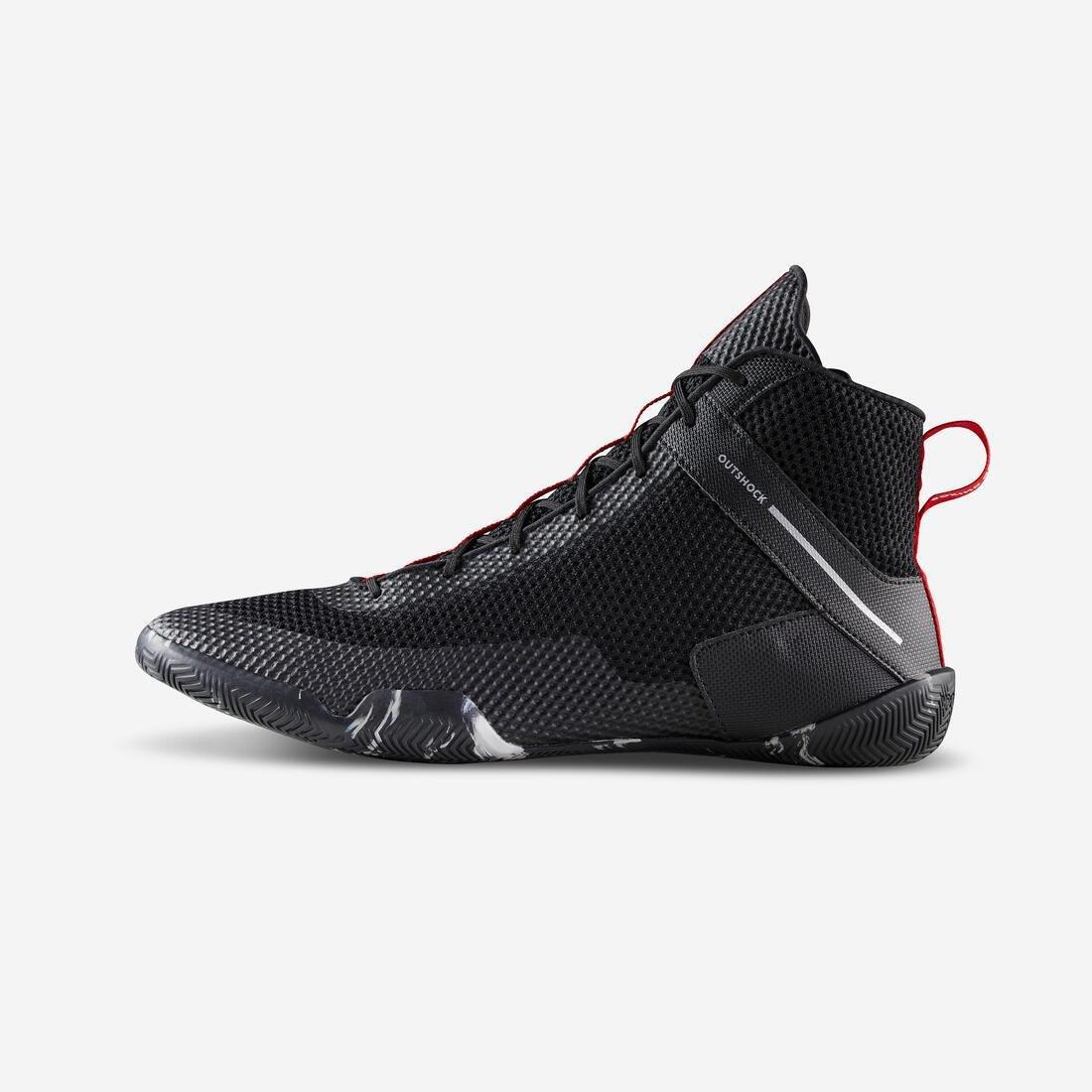 Men Light And Flexible Boxing Shoes - 500, Black, No Color, medium