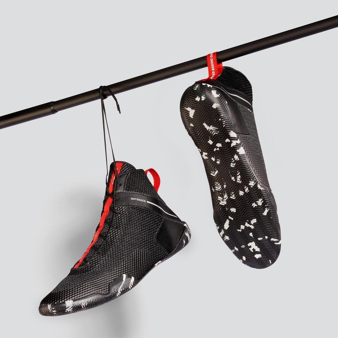 Men Light And Flexible Boxing Shoes - 500, Black, No Color, medium