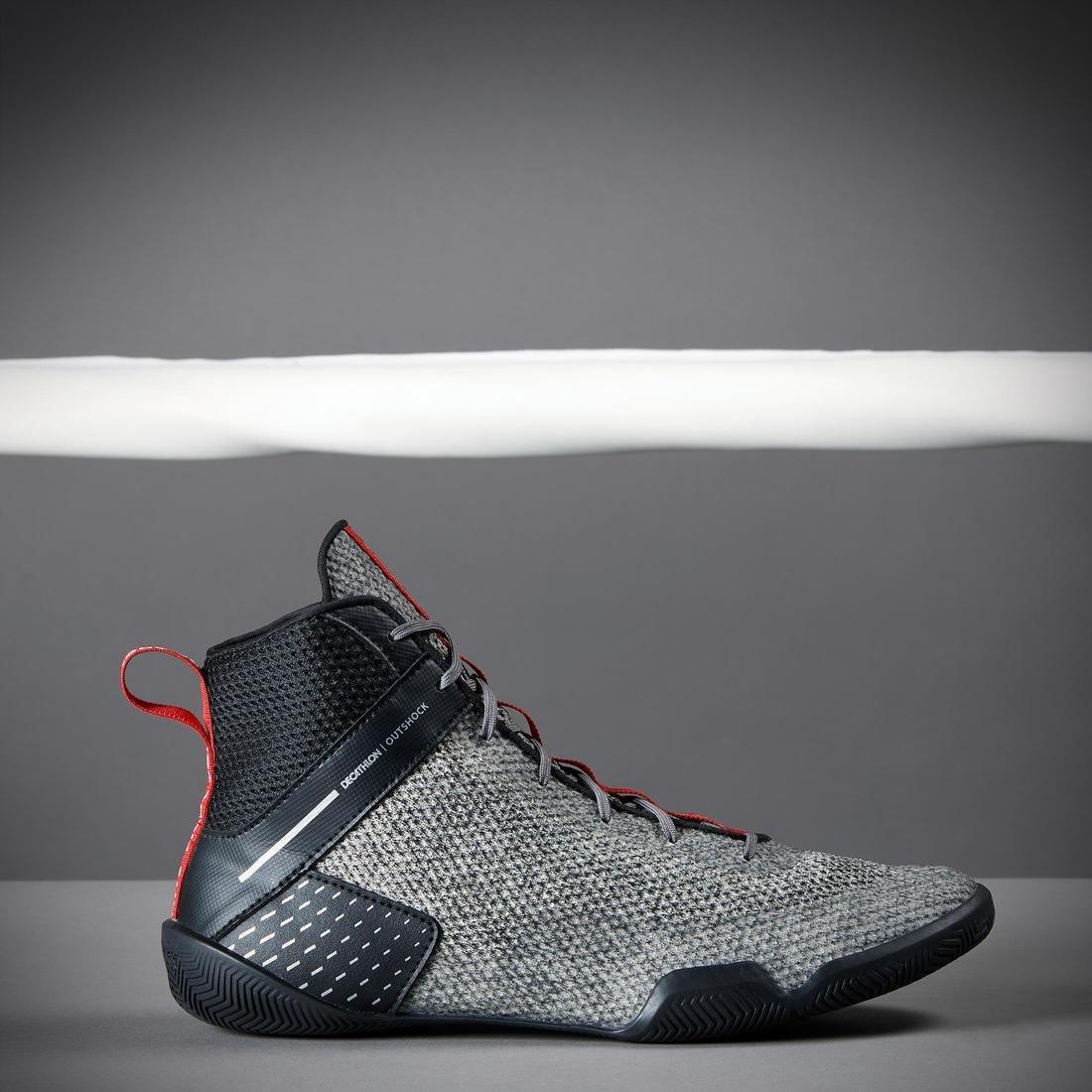 Men Light And Flexible Boxing Shoes - 500, Black, No Color, large image number 4