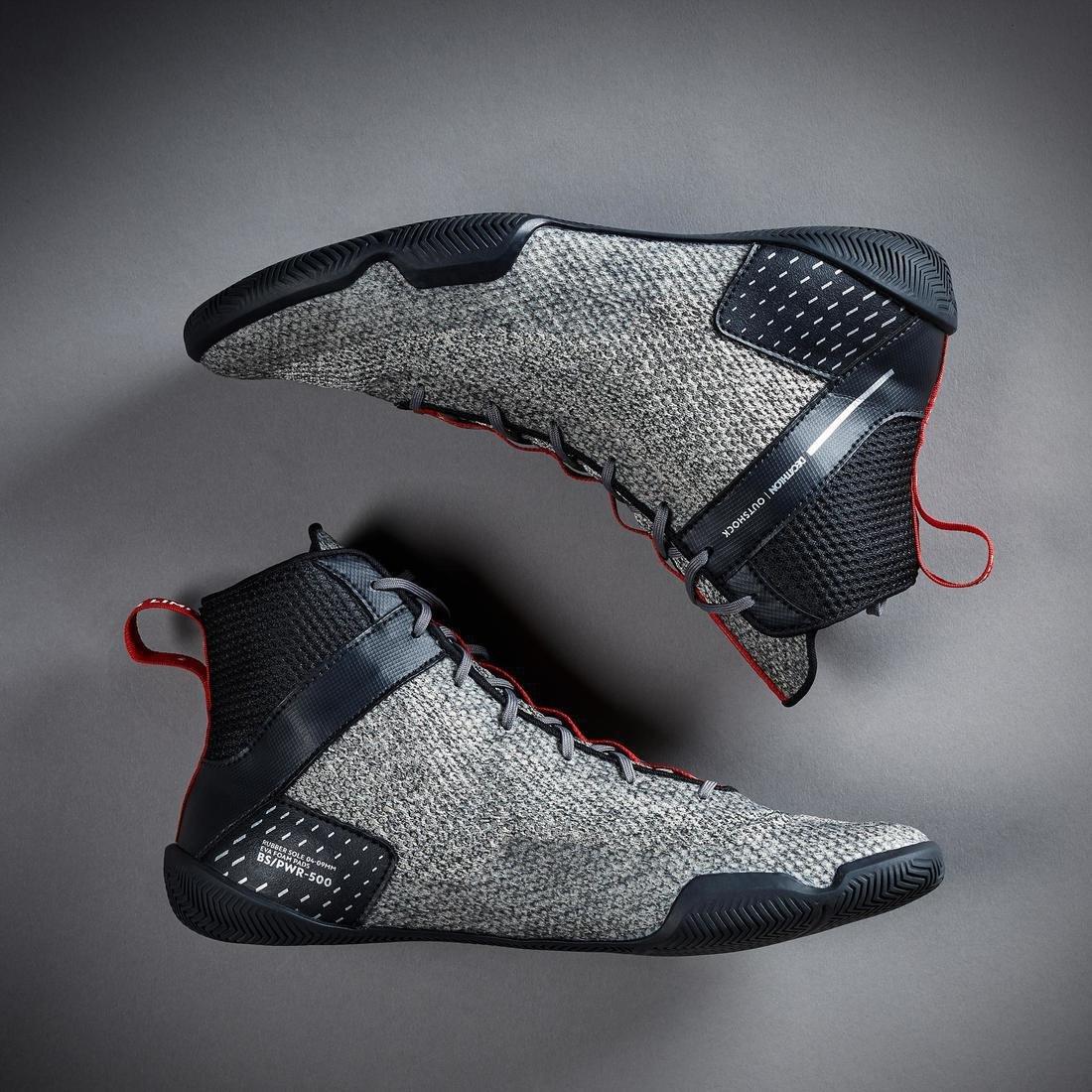 Men Light And Flexible Boxing Shoes - 500, Black, No Color, large image number 8