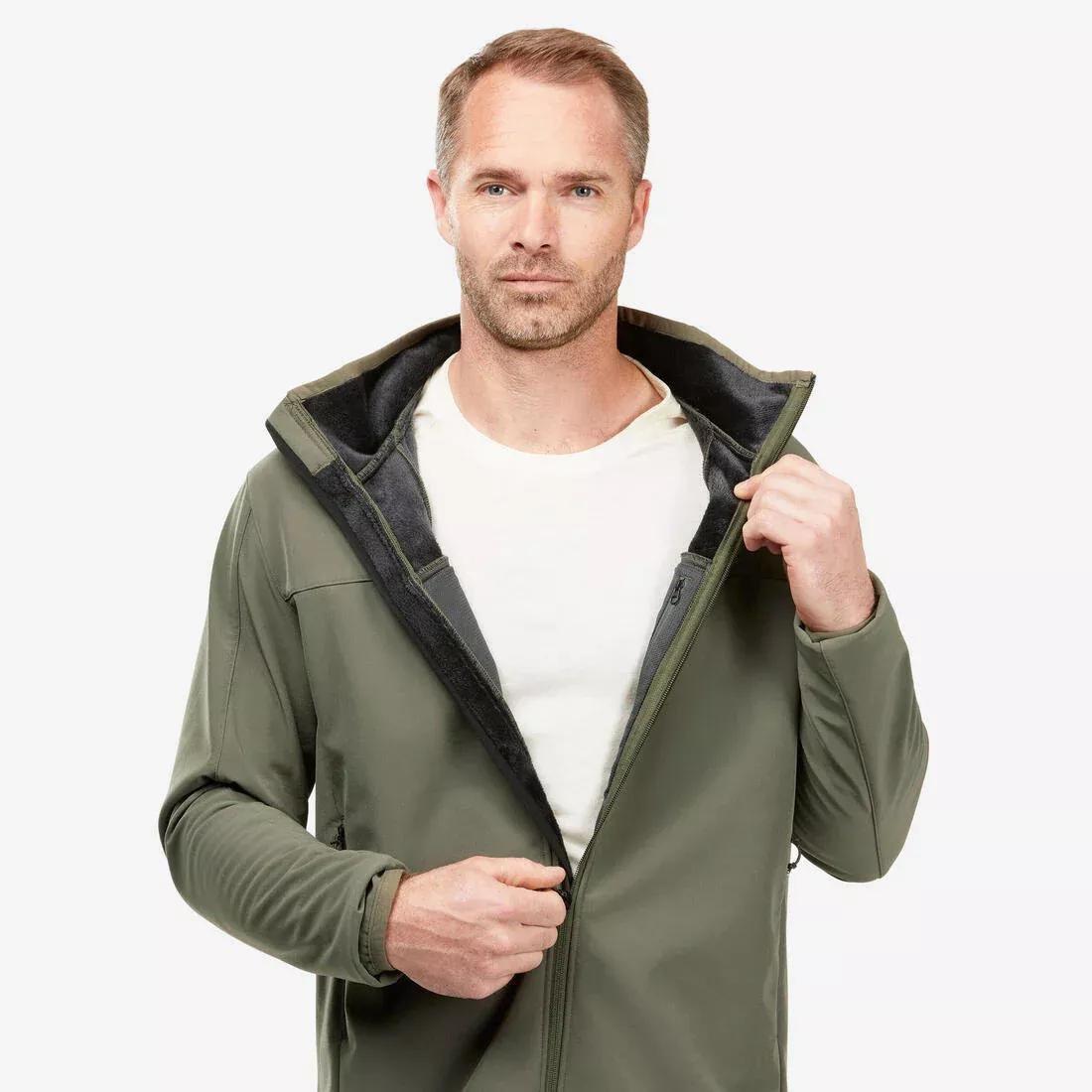 ARMY GREEN Windbreaker jacket -  softshell - warm  - MT100 WINDWARM - men's, 5401_000, large image number 0