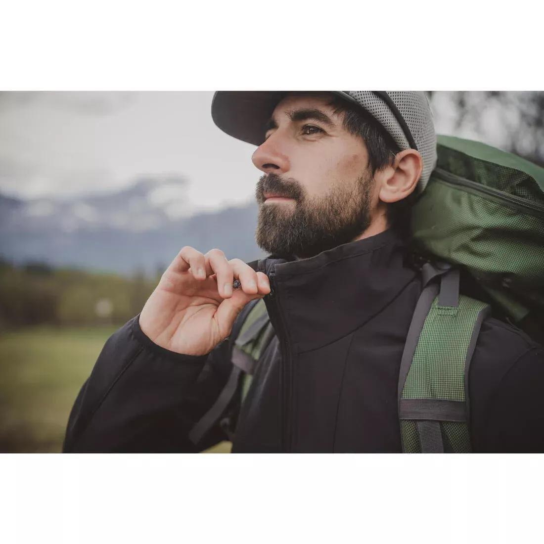 ARMY GREEN Windbreaker jacket -  softshell - warm  - MT100 WINDWARM - men's, 5401_000, large image number 4
