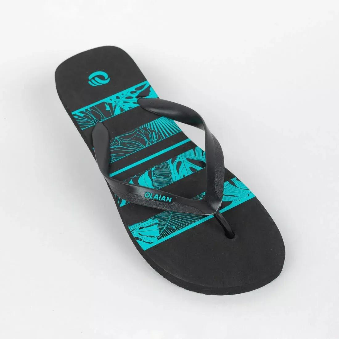 TO100 Print Wave Men's Flip-Flops, Black, , large image number 1