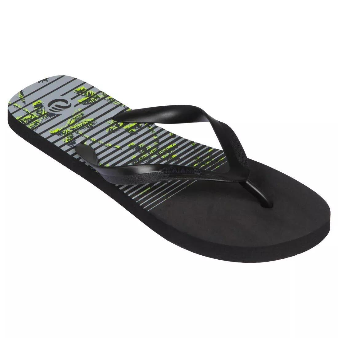 To100S Print Men's  Flip-Flops - New Wave, Black, , large image number 1