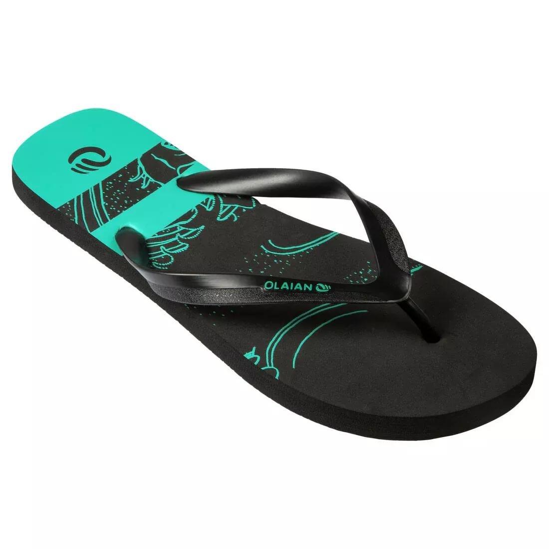 OLAIAN - To100S Print Men's  Flip-Flops - New Wave, Black