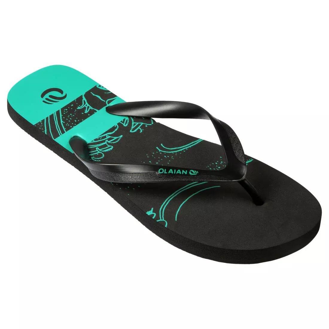 To100S Print Men's  Flip-Flops - New Wave, Black, No Color, large image number 3