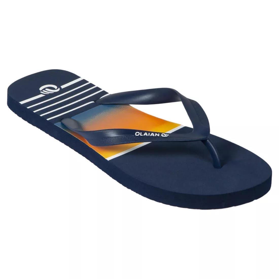 OLAIAN - To100S Print Men's  Flip-Flops - New Wave, Black