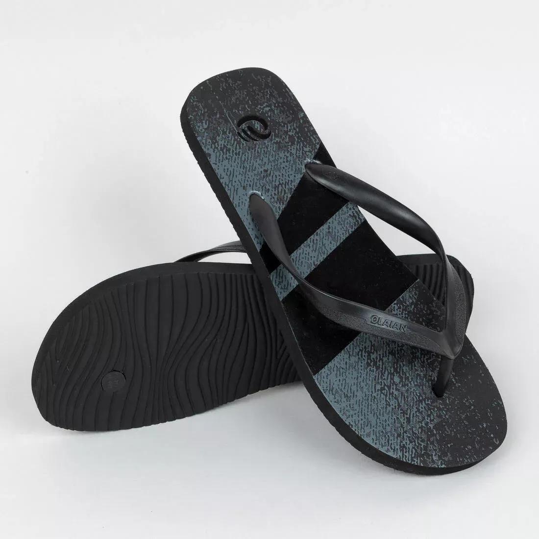 To100S Print Men's  Flip-Flops - New Wave, Black, , large image number 9