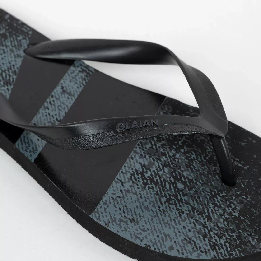 To100S Print Men's  Flip-Flops - New Wave, Black, , large image number 11