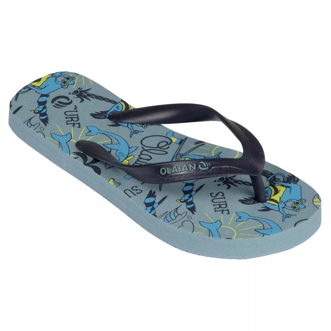 TO100 Junior B Flip-Flops - Happy, Blue, No Color, large image number 1